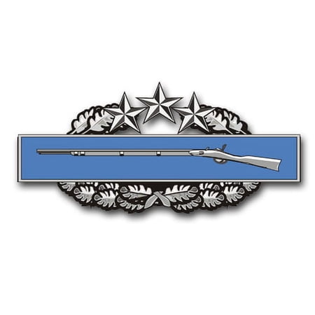 3.8 Inch Army Combat Infantry Badge 4th Award Vinyl Sticker
