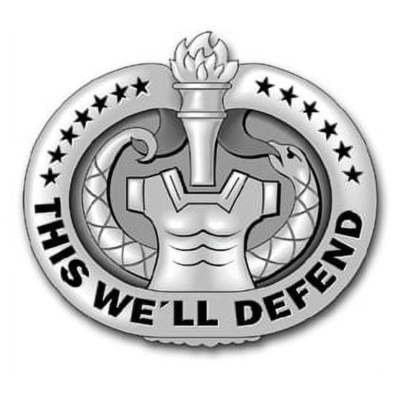 3.8 Inch Army Drill Sergeant Badge (Gray) Vinyl Transfer Decal