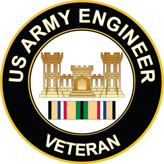 3.8 Inch Army Engineer Gulf War Veteran Decal