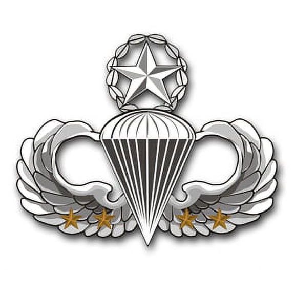 3.8 Inch Army Master 4 Combat Jump Wings Vinyl Transfer Decal
