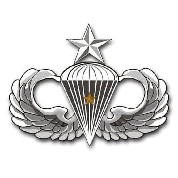 3.8 Inch Army Senior 1 Combat Jump Wings Vinyl Transfer Decal