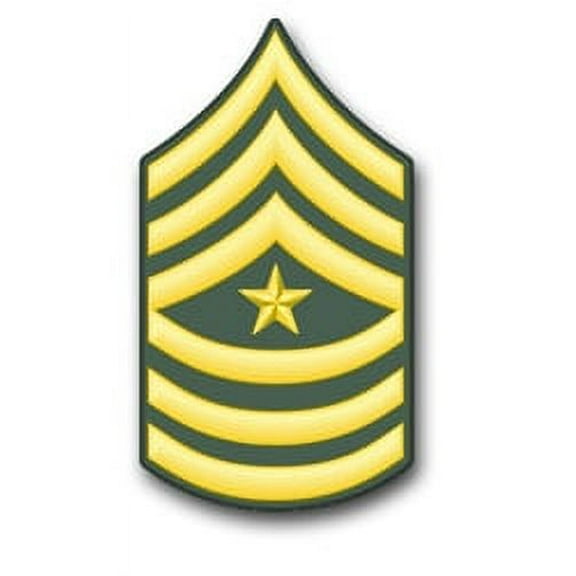 3.8 Inch Army Sergeant Major Rank Vinyl Sticker