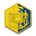 thumbnail image 1 of 3.8 Inch Army Wisconsin State Area Command Unit Crest Vinyl Transfer Decal, 1 of 1