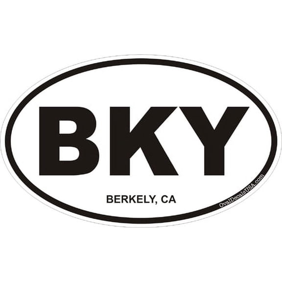 3.8 Inch Berkely California Oval Decal
