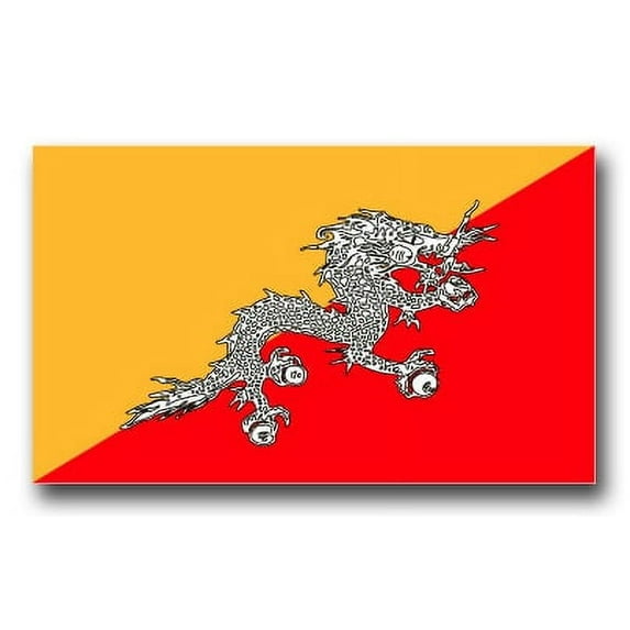 3.8 Inch Bhutan Flag Vinyl Transfer Decal