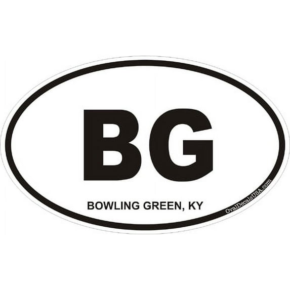 3.8 Inch Bowling Green Kentucky Oval Decal