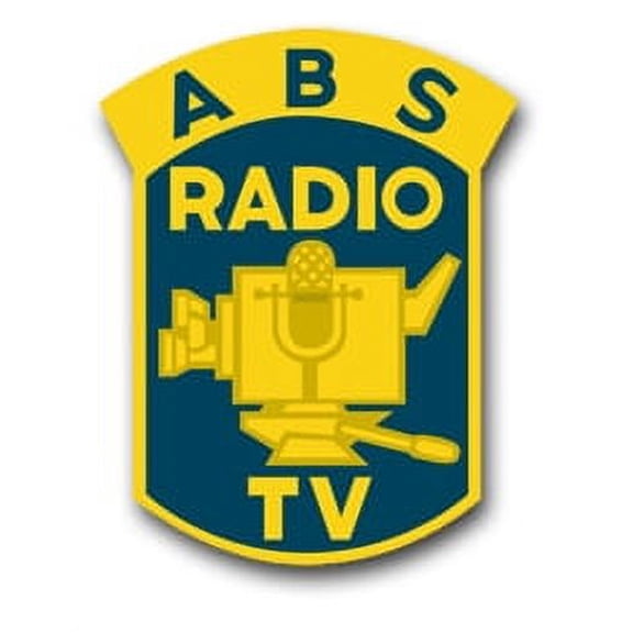 3.8 Inch Broadcasting Service Unit Crest Vinyl Transfer Decal