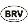thumbnail image 1 of 3.8 Inch Brownsville Texas Oval Decal, 1 of 1