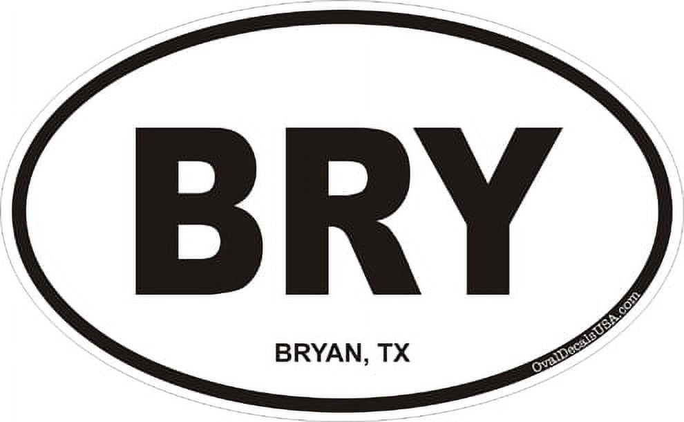 3.8 Inch Bryan Texas Oval Decal - Walmart.com