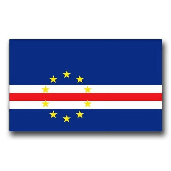 3.8 Inch Cape Verde Flag Vinyl Transfer Decal