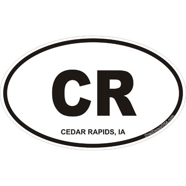 3.8 Inch Cedar Rapids Iowa Oval Decal