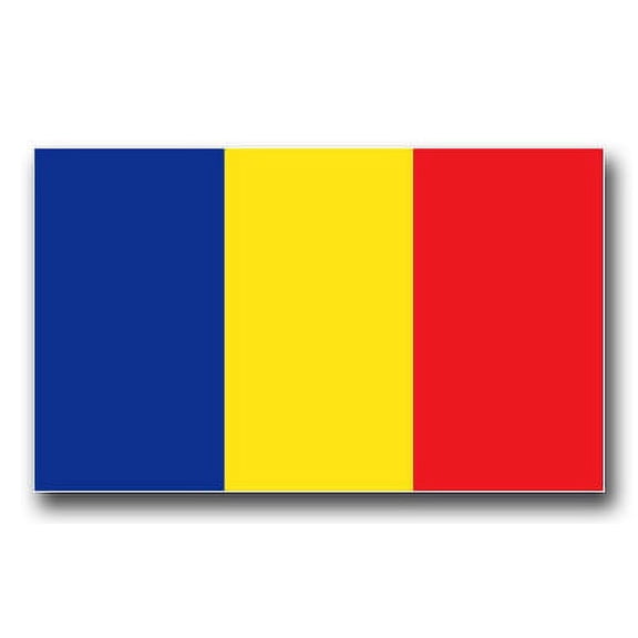 3.8 Inch Chad Flag Vinyl Transfer Decal