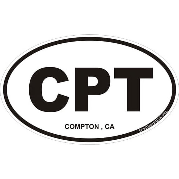 3.8 Inch Compton California Oval Decal