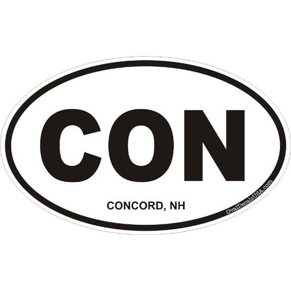 3.8 Inch Concord New Hampshire Oval Decal