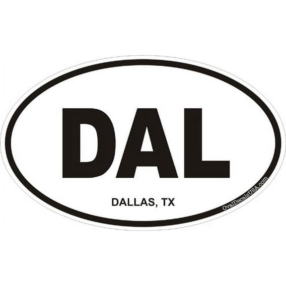 3.8 Inch Dallas Texas Oval Decal