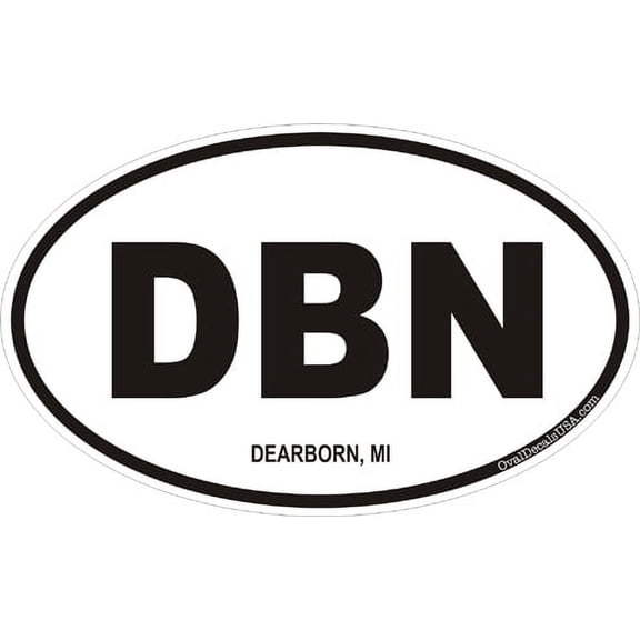 3.8 Inch Dearborn Michigan Oval Decal