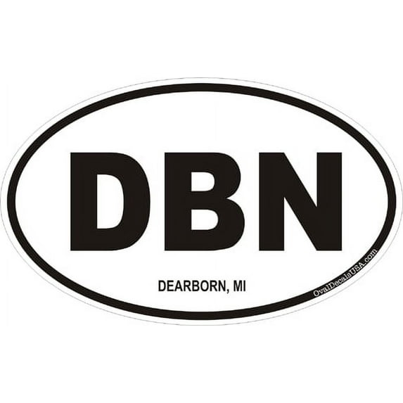 3.8 Inch Dearborn Michigan Oval Decal