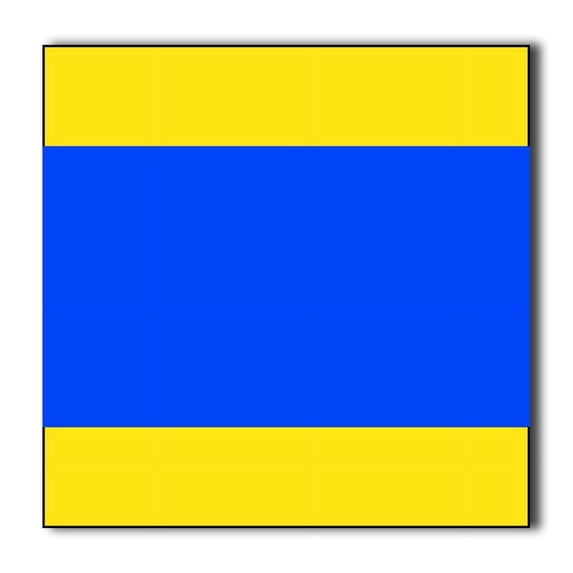 3.8 Inch Delta Signal Flag Sticker Decal