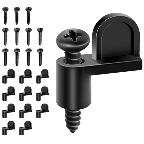 3/8 Inch Diecast Door Glass Window Screen Clips for Fastens Window Screens, Storm Windows, Storm Panels (Screws Included) 12 Pack