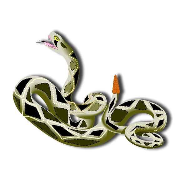 3.8 Inch Don't Tread on Me Symbol Snake Sticker