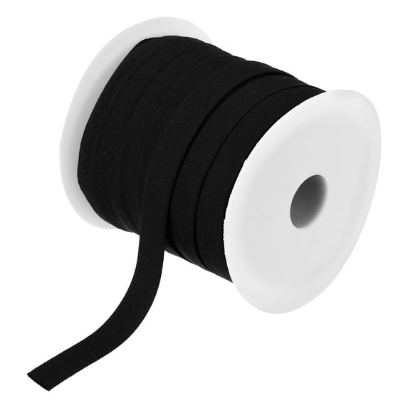3/8 Inch Double Fold Bias Tape Continuous Bulk Bias Tape Gray Black 25 Yards