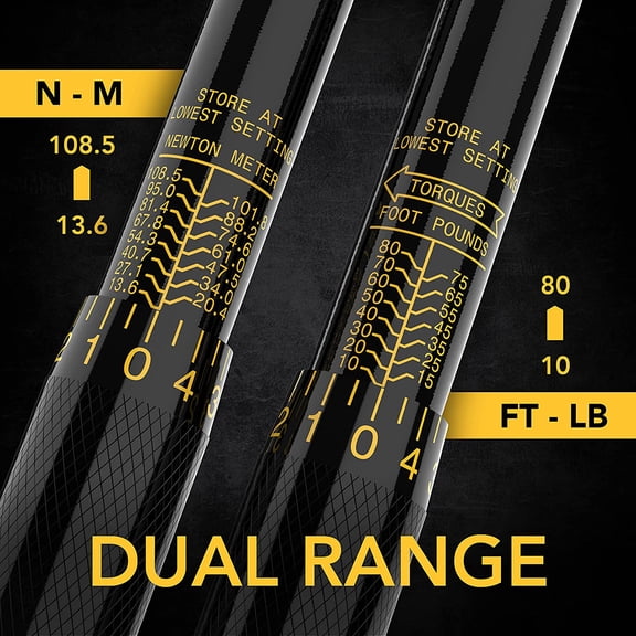 3/8-Inch Drive Click Torque Wrench 10~80 Ft-Lb/13.6~108.5 Nm (LX-182)