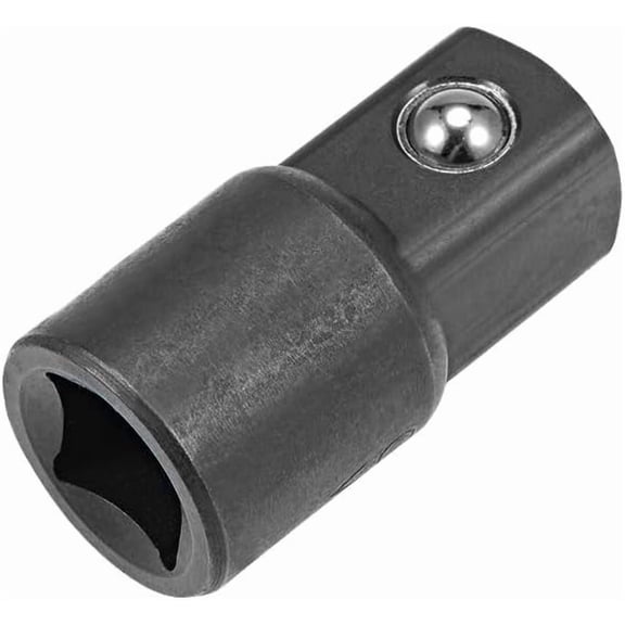3/8 Inch Drive (F) x 1/2 Inch (M) Socket Adapter, Female to Male, Cr-V ,Black