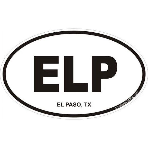 3.8 Inch El Paso Texas Oval Decal