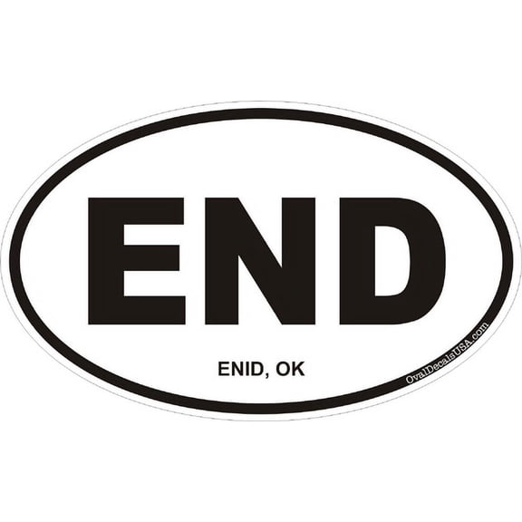 3.8 Inch Enid Oklahoma Oval Decal