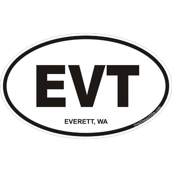 3.8 Inch Everett Washington Oval Decal