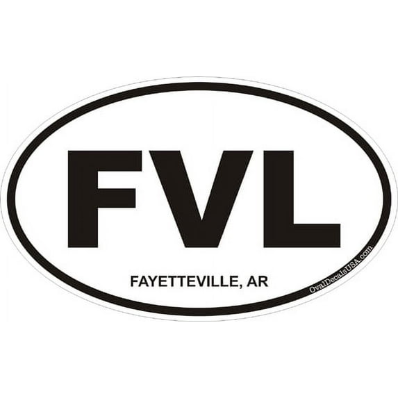 3.8 Inch Fayetteville Arkansas Oval Decal