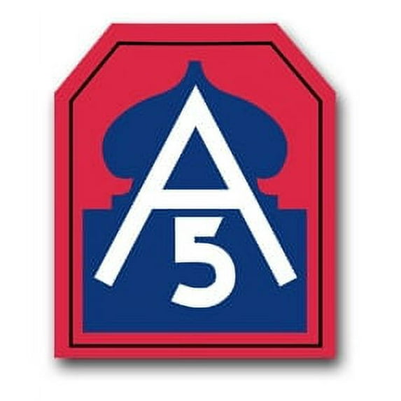 3.8 Inch Fifth Army Patch Vinyl Transfer Decal
