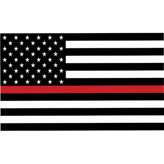 3.8 Inch Firefighter Thin Red Line American Flag Decal