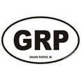 thumbnail image 1 of 3.8 Inch Grand Rapids Michigan Oval Decal, 1 of 1