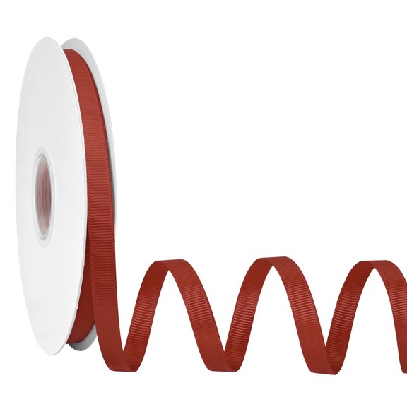 3/8 Inch Grosgrain Ribbon - 50 Yards Craft Ribbon for Gift Wrapping, Wedding Decor, Hair Bows & DIY Projects Rust