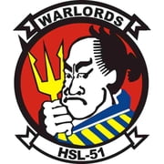 3.8 Inch HSL-51 Warlords Patch Decal