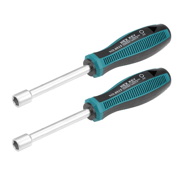 3/8-Inch Hex Nut Driver Non-Magnetic Six Point Tip with 3.6-Inch Shaft 2 Pcs