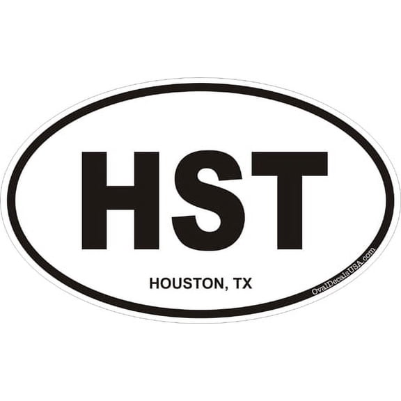 3.8 Inch Houston Texas Oval Decal