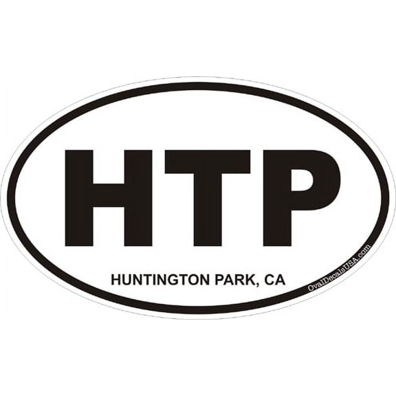 3.8 Inch Huntington Park California Oval Decal