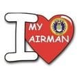 thumbnail image 1 of 3.8 Inch "I LOVE MY AIRMAN"VINYL TRANSFER DECAL, 1 of 1
