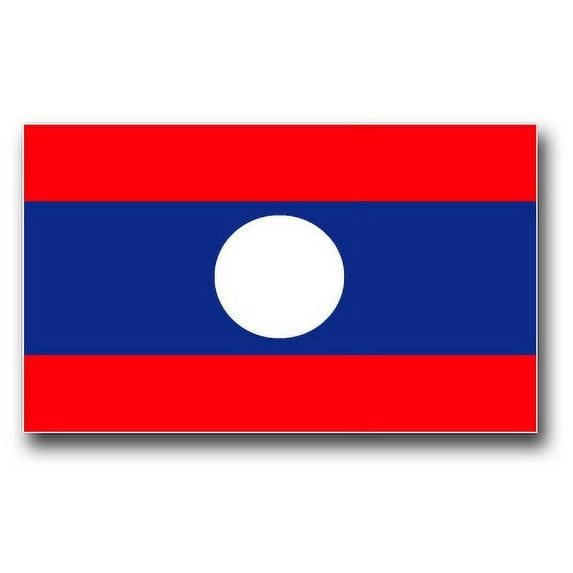 3.8 Inch Laos Flag Vinyl Transfer Decal