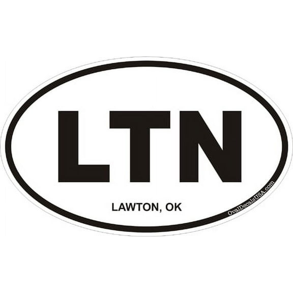 3.8 Inch Lawton Oklahoma Oval Decal