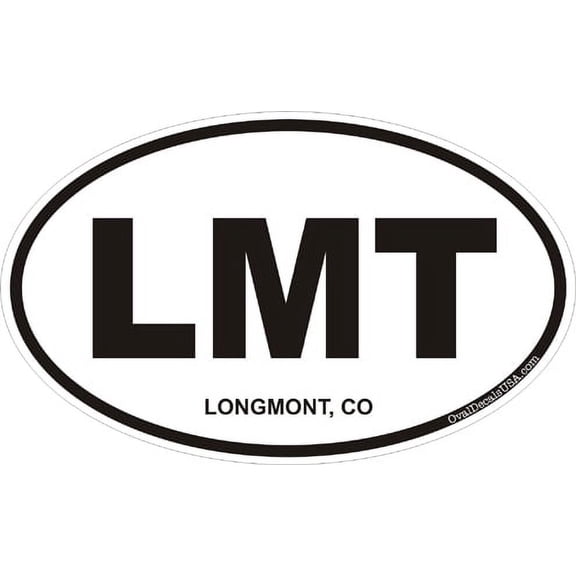 3.8 Inch Longmont Colorado Oval Decal