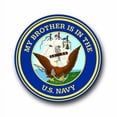thumbnail image 1 of 3.8 Inch MY BROTHER IS IN THE NAVY VINYL TRANSFER DECAL, 1 of 1