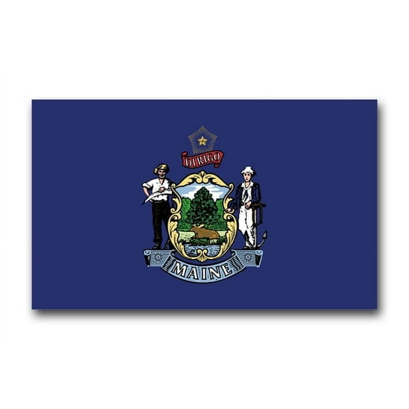 3.8 Inch Maine State Flag Vinyl Transfer Decal