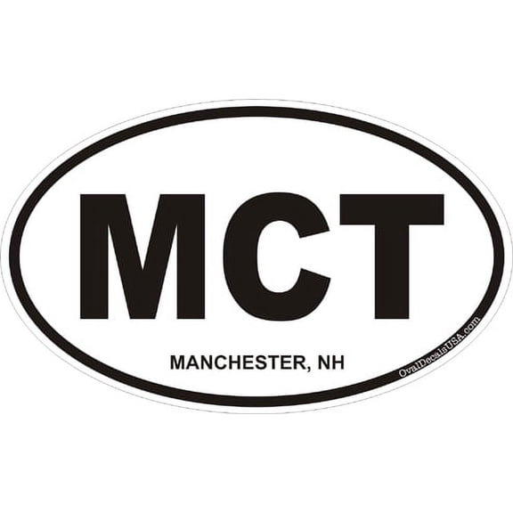 3.8 Inch Manchester New Hampshire Oval Decal