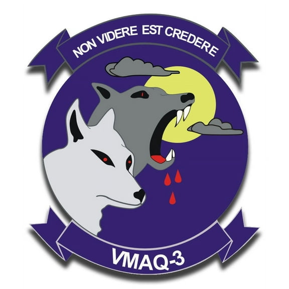 3.8 Inch Marine Tactical Electronic Warfare Squadron VMAQ-3 Sticker Decal