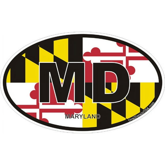 3.8 Inch Maryland Oval Decal