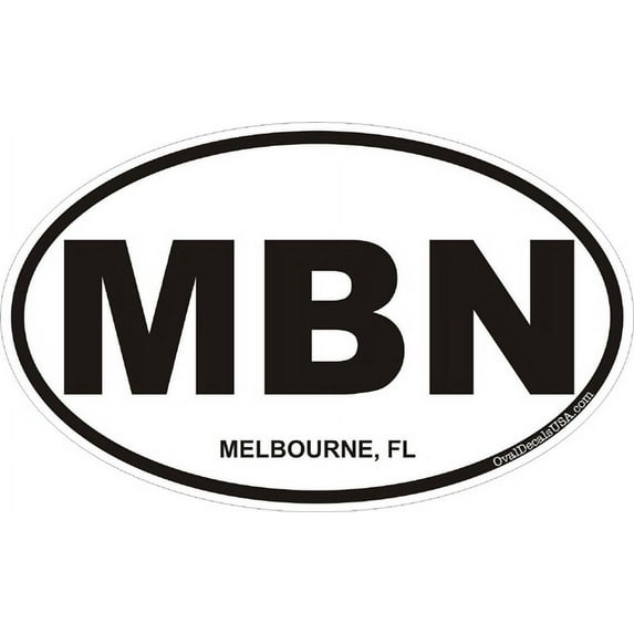 3.8 Inch Melbourne Florida Oval Decal