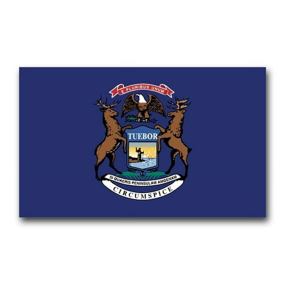 3.8 Inch Michigan State Flag Vinyl Transfer Decal